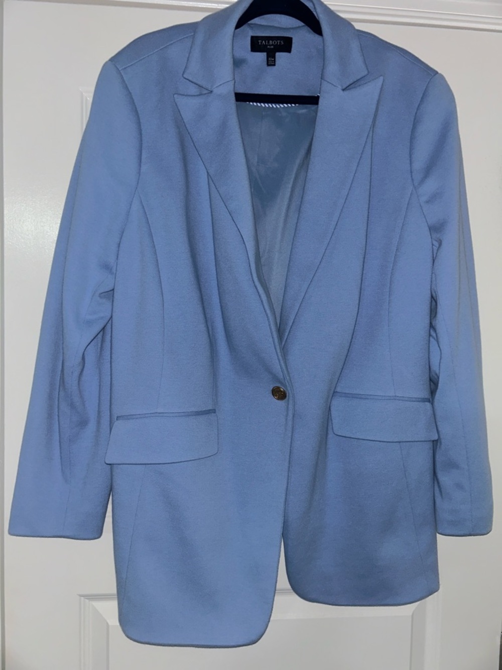 NWOT Talbots Powder Blue Single-Button Blazer